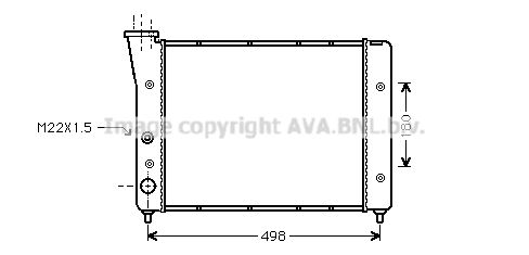 AVA QUALITY COOLING Radiaator,mootorijahutus VW2083